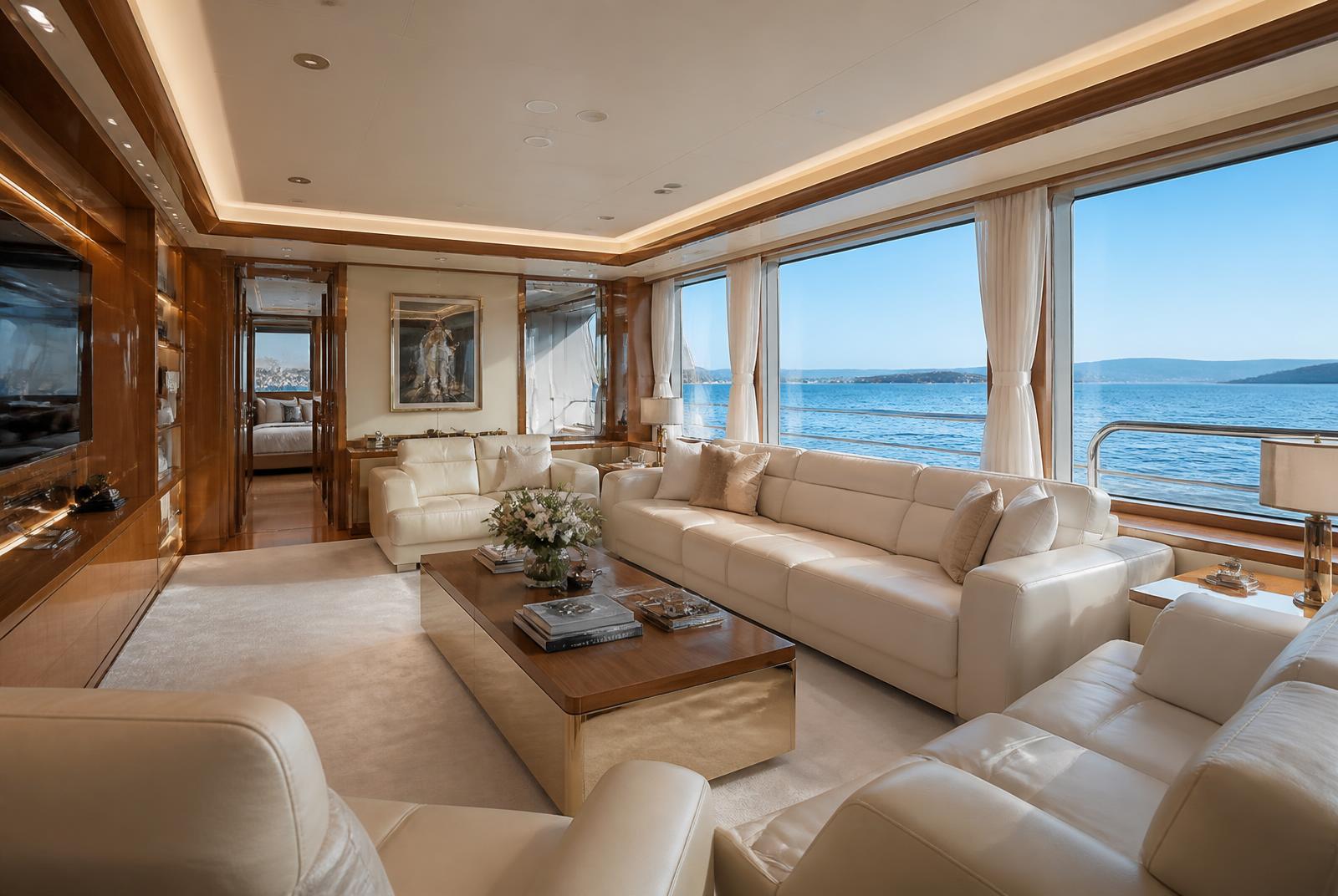 Aurelia 140, a 42.6 m / 140 ft motor superyacht available for charter in Malta